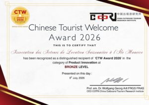 09.07.2026 Chinese Tourist Welcome Award 2026, China, 09.07.2026 Chinese Tourist Welcome Award 2026, Chine